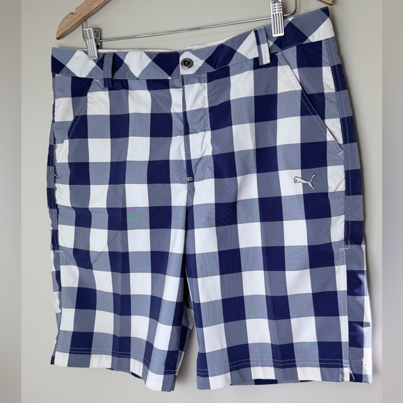 Puma Other - Puma Navy and White Plaid Shorts